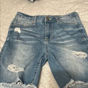 Celebrity Pink Light Blue Denim Shorts